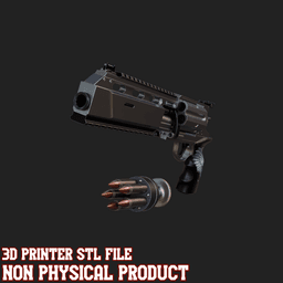 Grace and Leon Requiem Cosplay Propgun Revolver Pistol Resident Evil Requiem 3d model