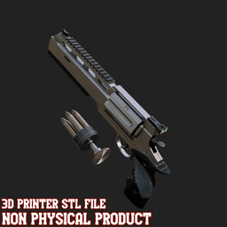 Grace and Leon Requiem Cosplay Propgun Revolver Pistol Resident Evil Requiem 3d model