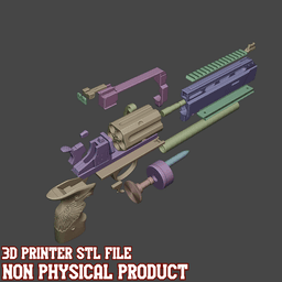 Grace and Leon Requiem Cosplay Propgun Revolver Pistol Resident Evil Requiem 3d model