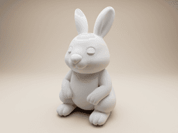 Peaceful Bunny – Chubby Forest Rabbit Figurine 3d model
