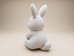 Peaceful Bunny – Chubby Forest Rabbit Figurine 3d model