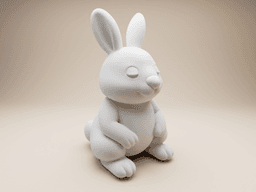 Peaceful Bunny – Chubby Forest Rabbit Figurine 3d model