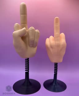 Springy Middle Finger Desk Decor 3d model