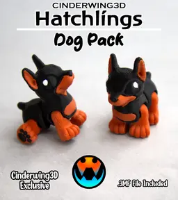 Doberman - Hatchling 3d model