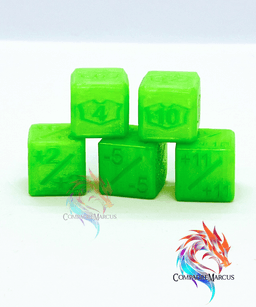 MTG Basic Dice Counters 2 - Set of 5 / no supports / 3mf included 3d model