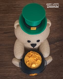 TEDDY BEAR WITH LEPRECHAUN POT 3d model