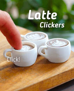 Ludo Latte Clickers - Latte Fidget Clicker - 3d Printed Ludo Fidget toy 3d model