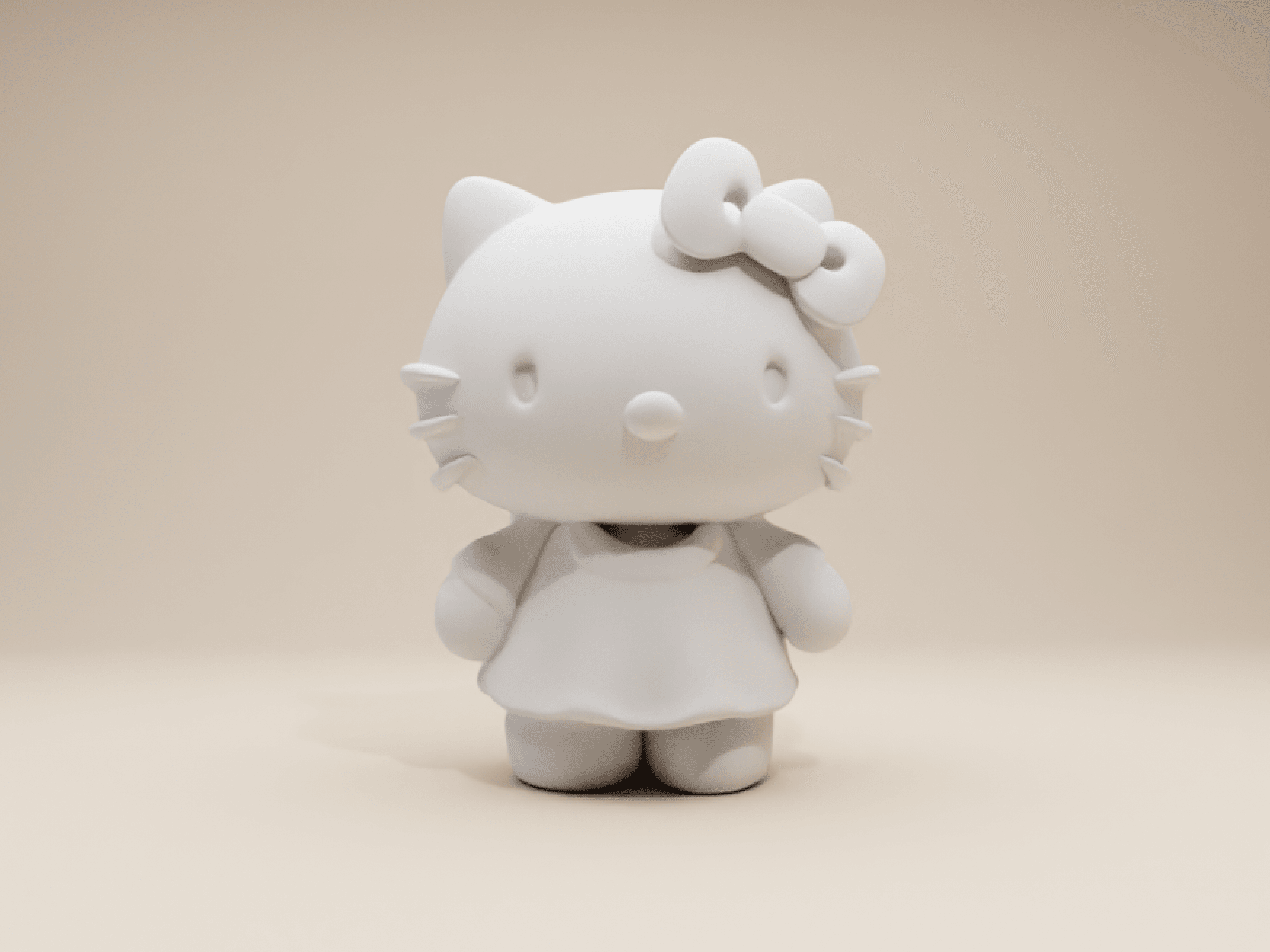 Hello Kitty Whimsical Style 3d model