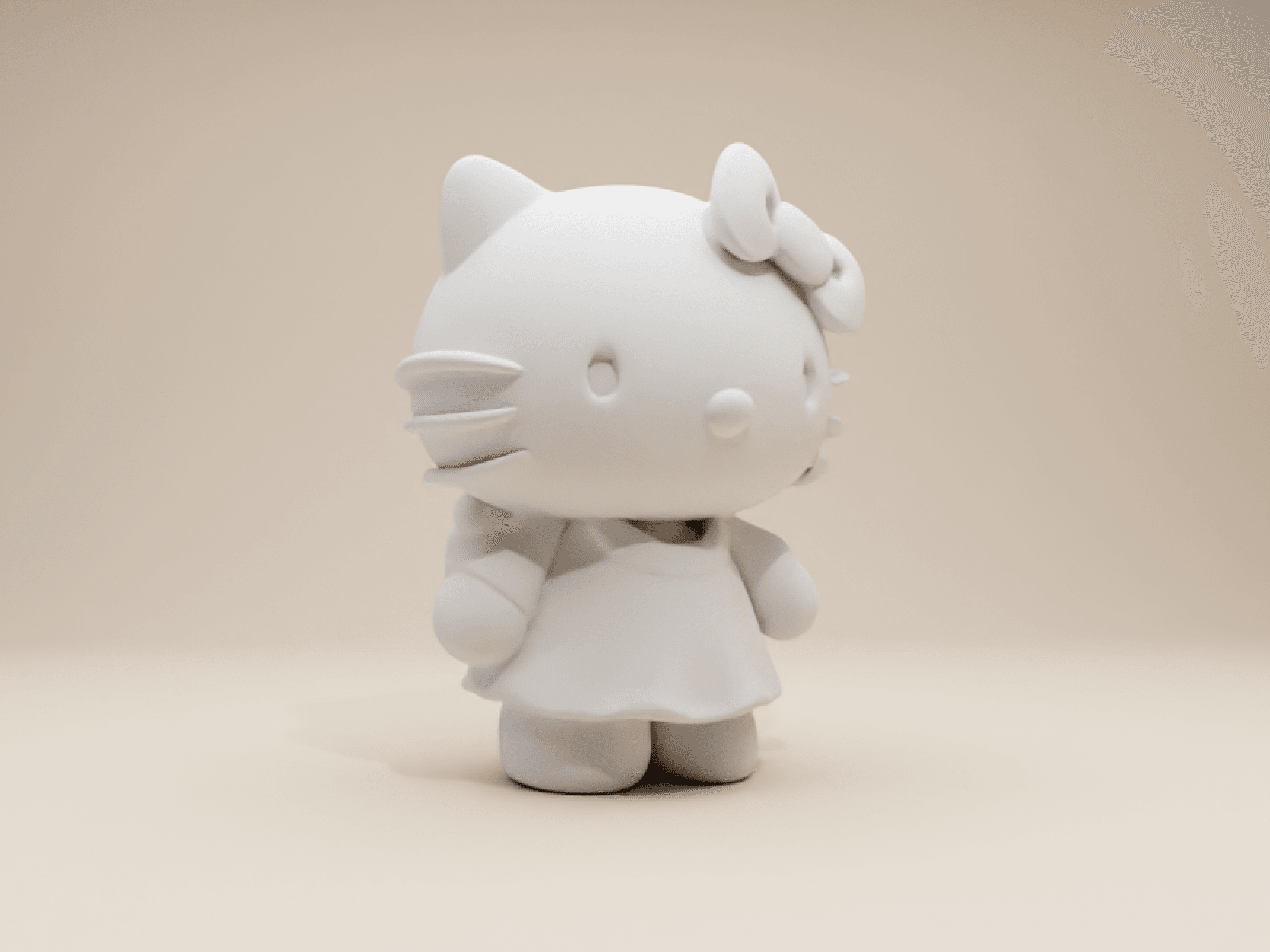 Hello Kitty Whimsical Style 3d model