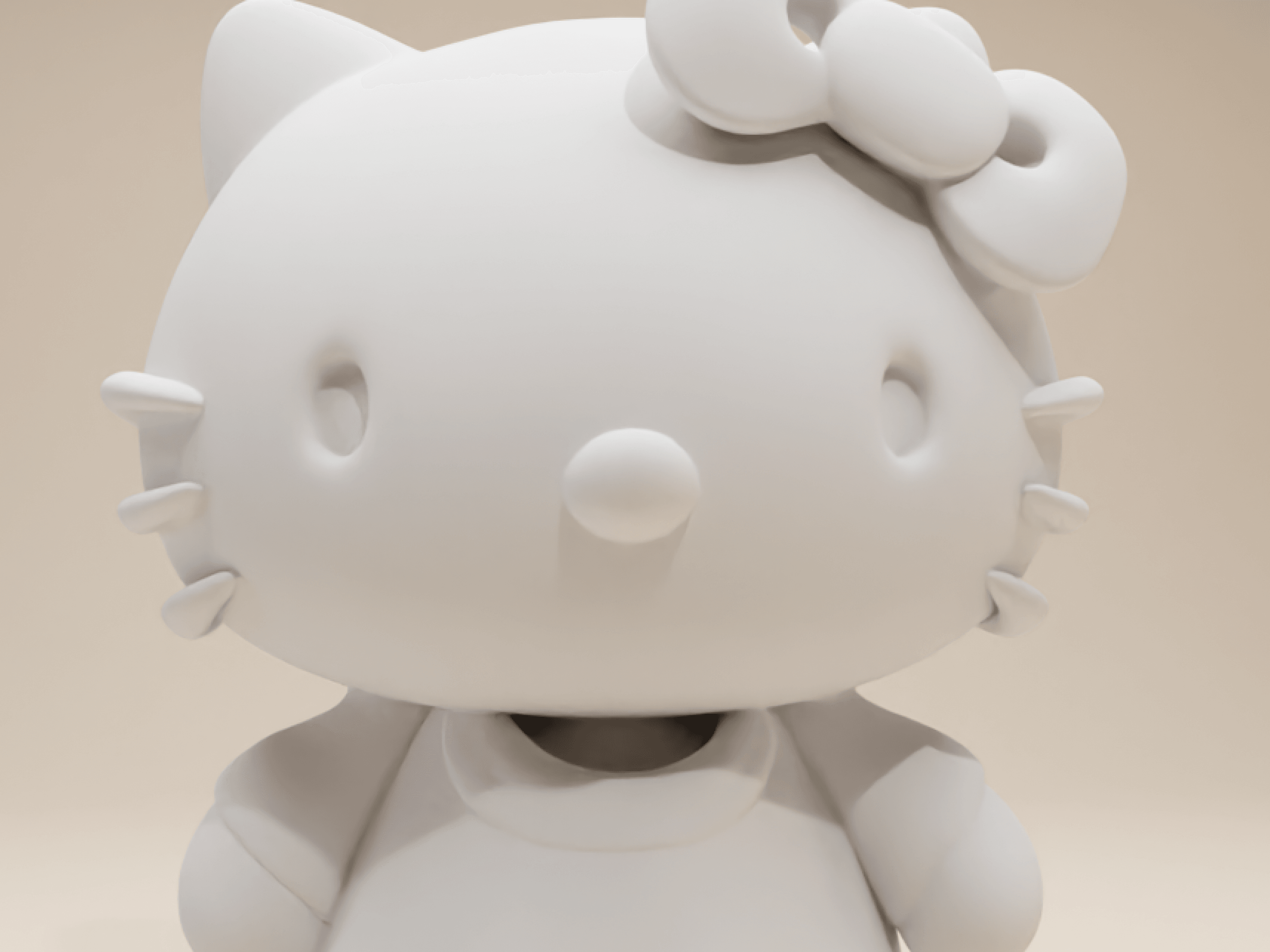 Hello Kitty Whimsical Style 3d model