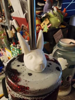 Bunny Straw Topper 3d model