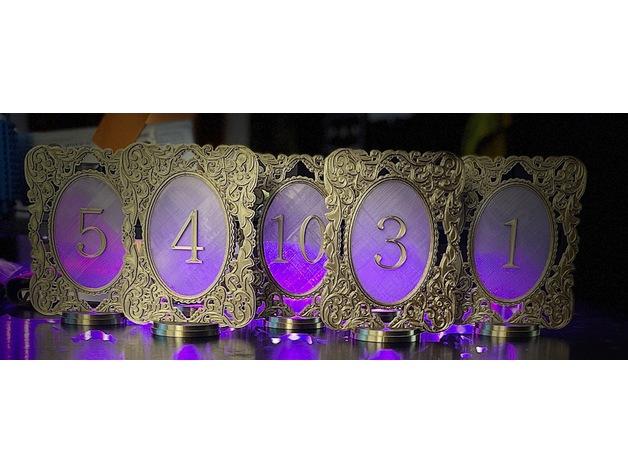 Wedding Table Numbers 2.0 3d model