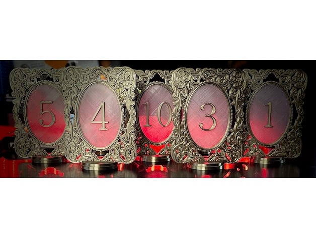 Wedding Table Numbers 2.0 3d model
