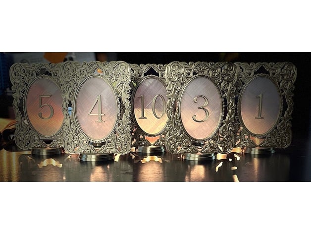 Wedding Table Numbers 2.0 3d model