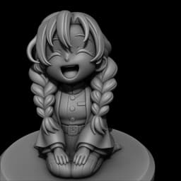 Chibi Demon Slayer 3D Collection 3d model