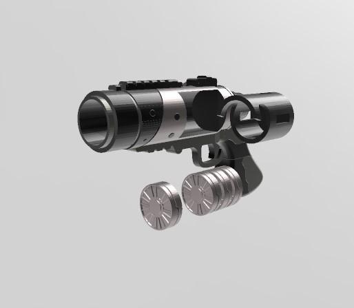 Batman 2022 Sticky Grenade Gun 3d model