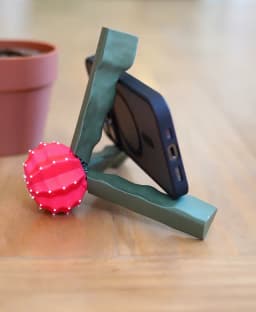 Phoney Cactus - Moon Cactus Phone Stand 3d model