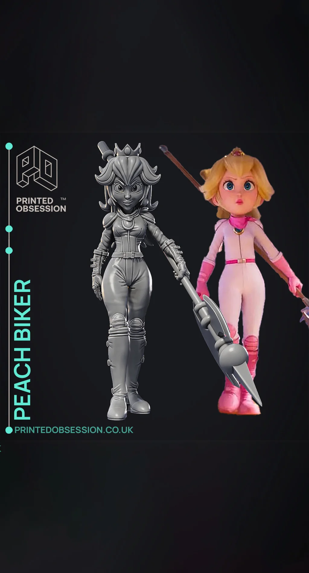 Peach Biker - Super Mario Bros - Fan Art 3d model