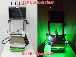 Creality SparkX i7 D3P bottom riser 3d model