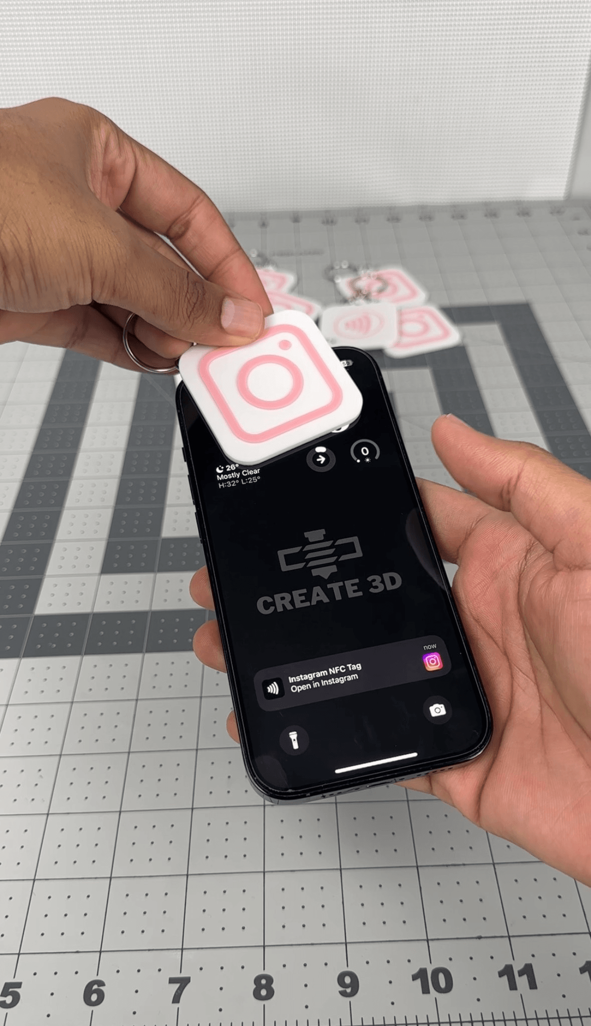 Instagram NFC Keychain.3mf 3d model