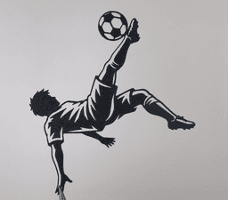 Bicycle Kick Soccer Player Wall Art Decor.stl 3d model