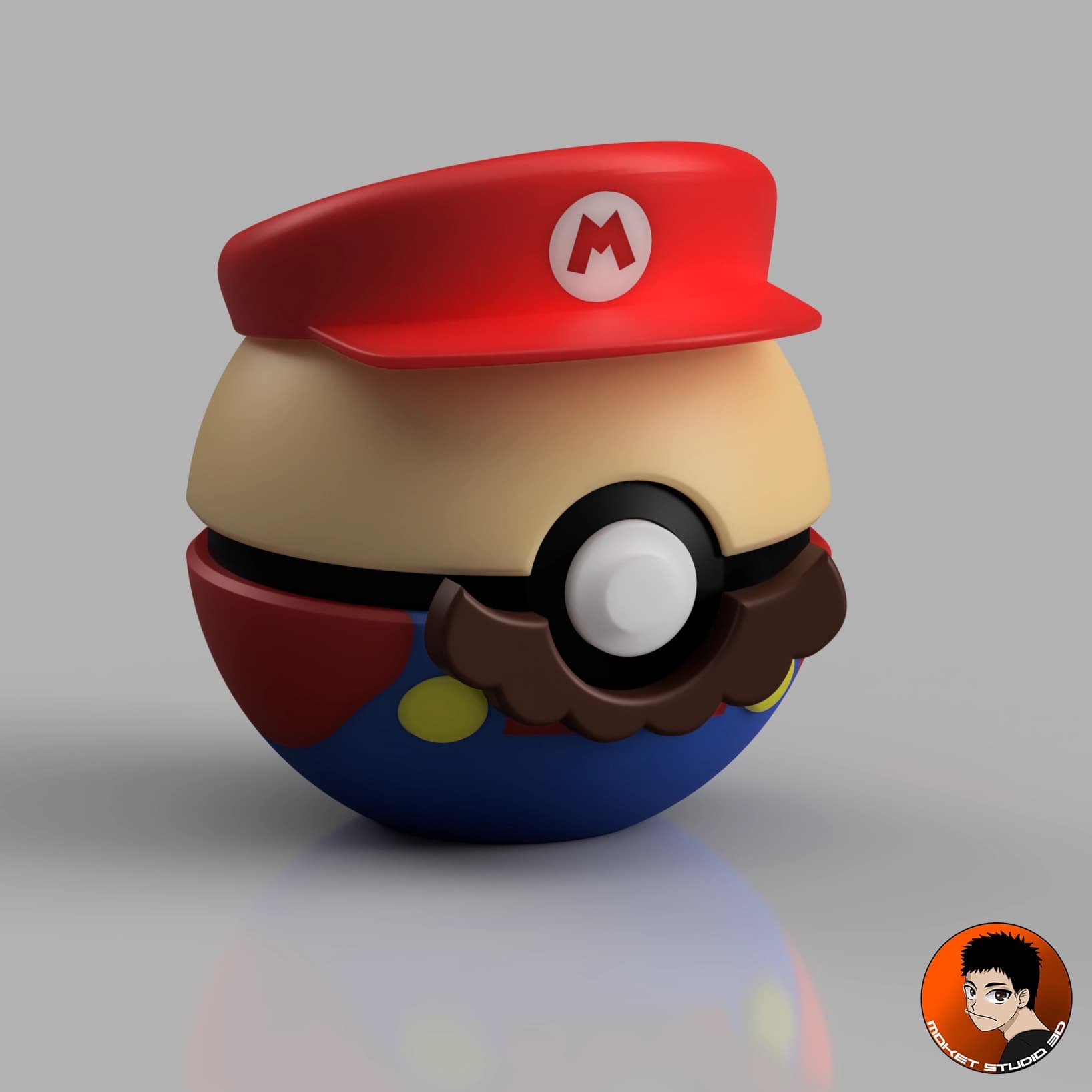 Mario Pokeball 3d model