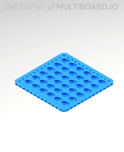 7x7 MU - Point Hole MU - MultiBoard Plate 3d model