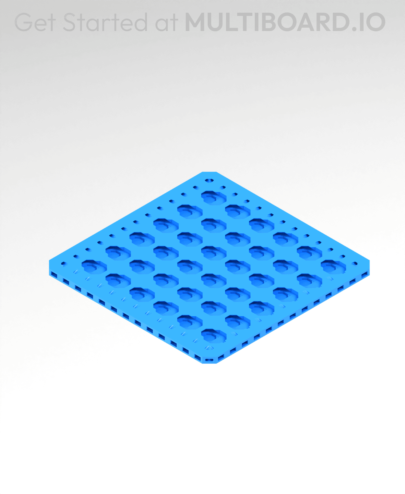 7x7 MU - Point Hole MU - MultiBoard Plate 3d model