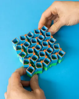 Auxetic Cubes // 18mm 5x5 Stacked 3d model