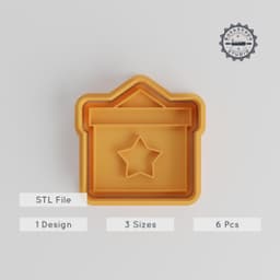 Cookie & Fondant Presentation Cutter & Stamp Set, Educational Theme, 6 Pieces, Sizes S/M/L PRODUCT_2940 3d model