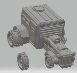 FHW: JCT-79e1 v4 Armoured Tractor ( Jeremy Clarkson) (gaslands) 3d model
