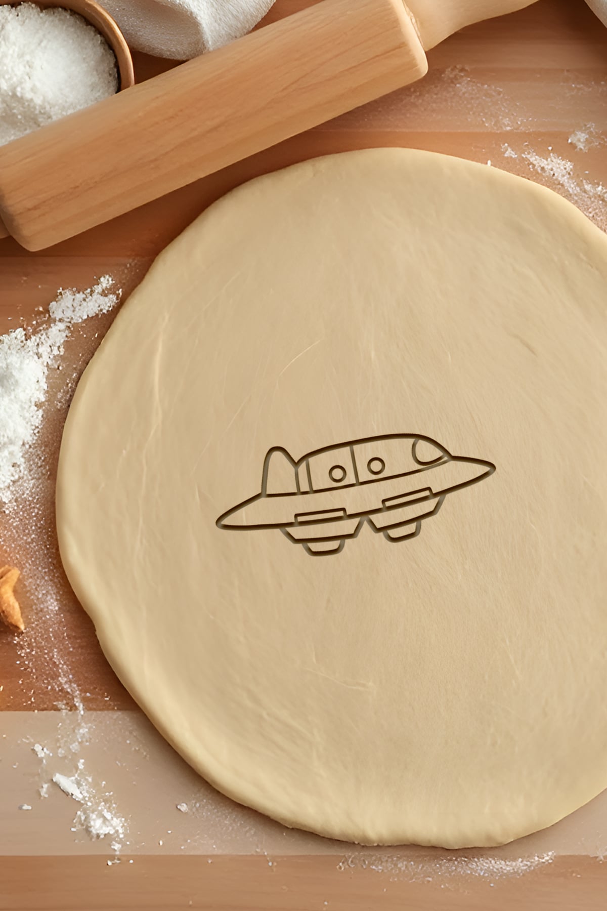 Space Ship Cookie Cutter, Biscuit Cutter 3d model