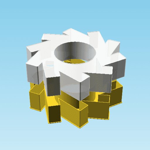 Spiral10, nestable box (v2) 3d model