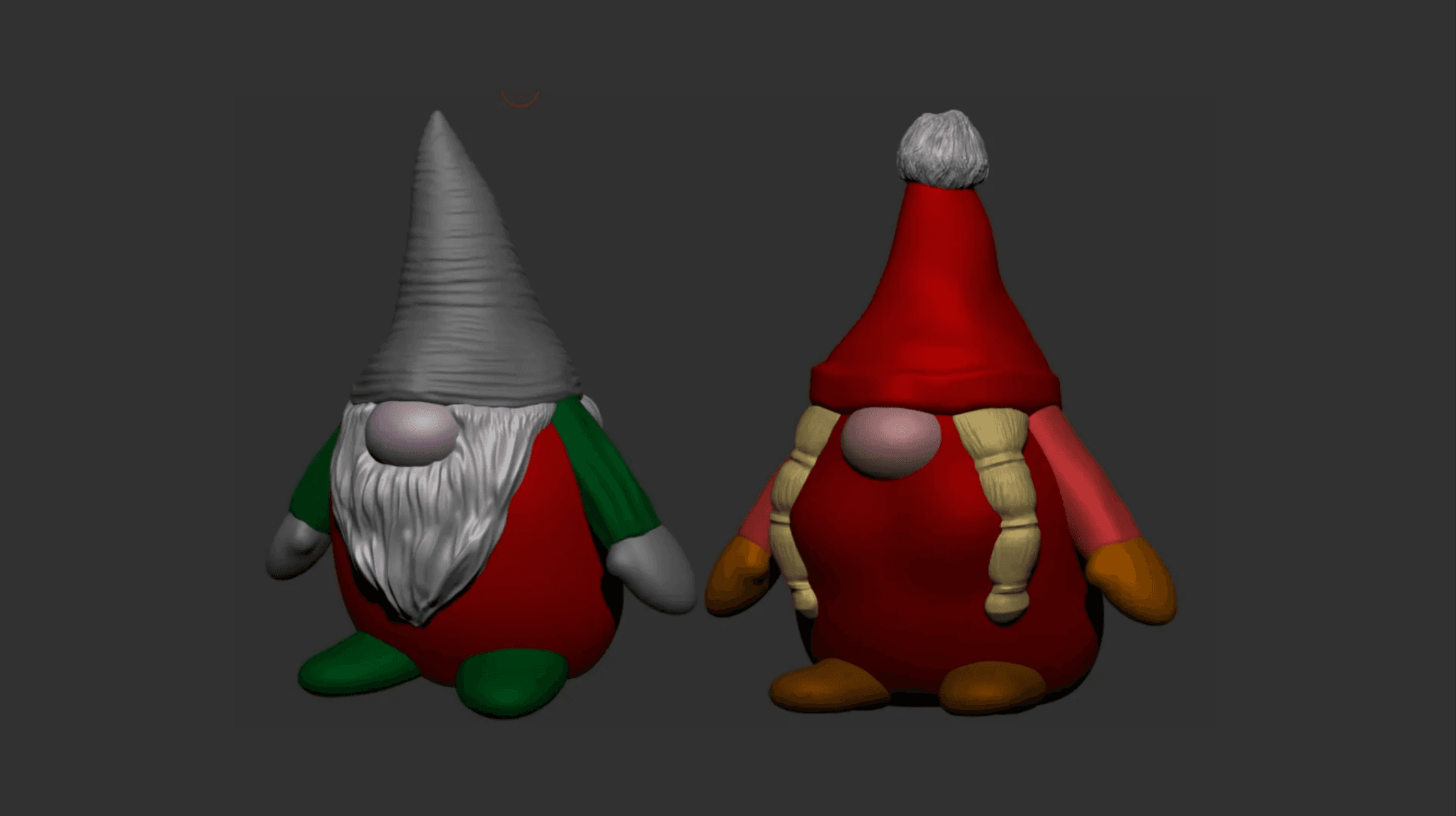 Scandinavian Christmas Gnomes 3d model