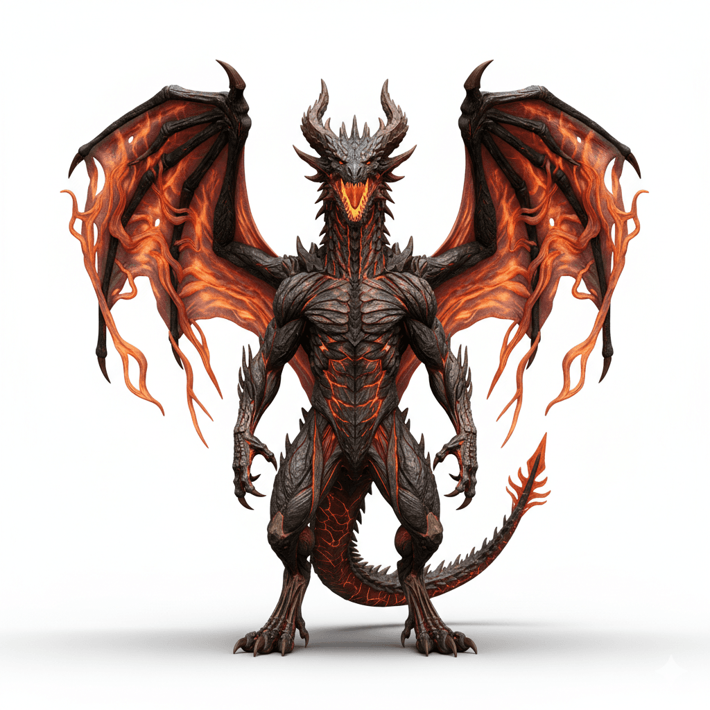 Fantasy Creature : Fire Dragon Fantasy Creature Monster 3d model