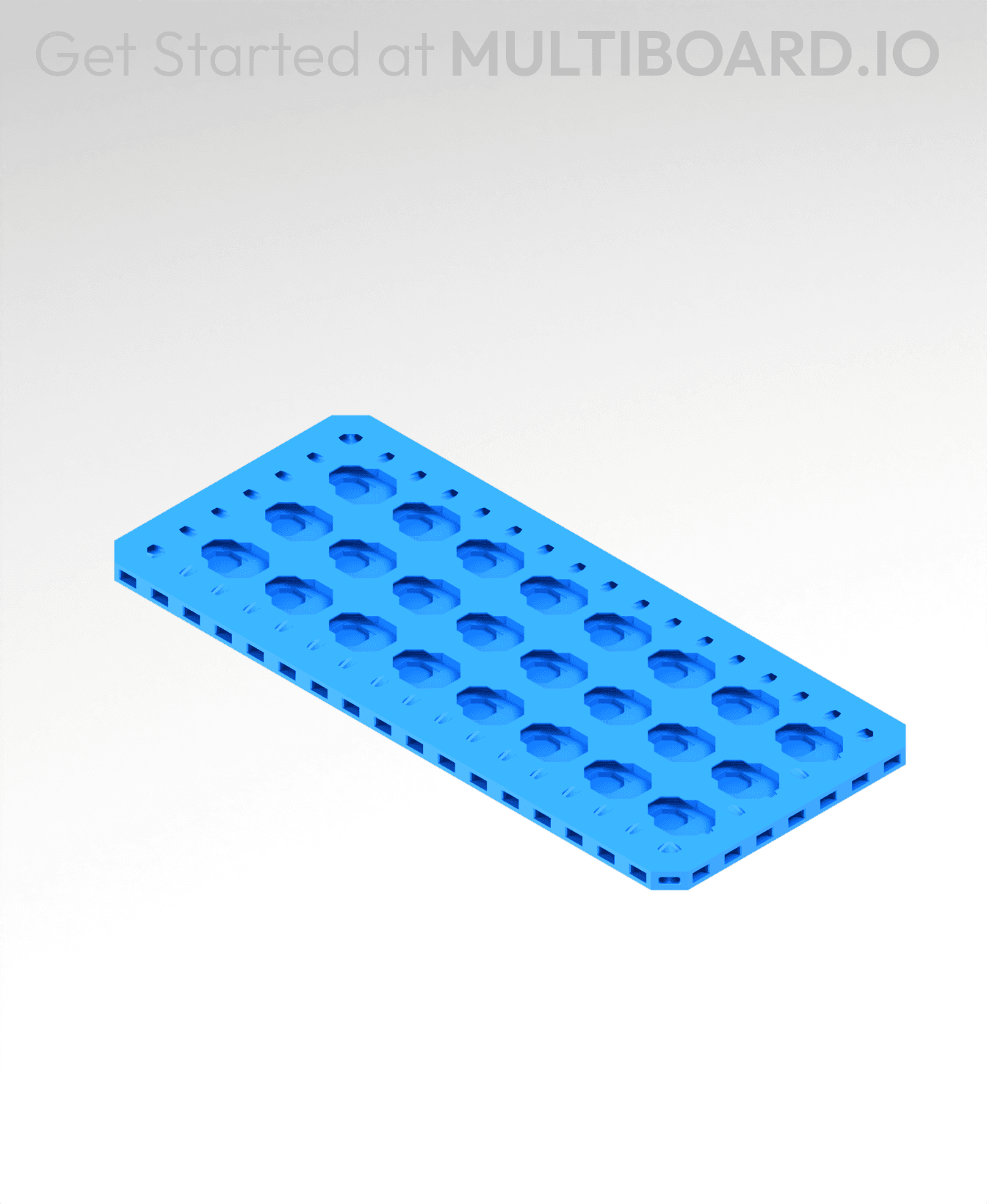 4x9 MU - Point Hole MU - MultiBoard Plate 3d model