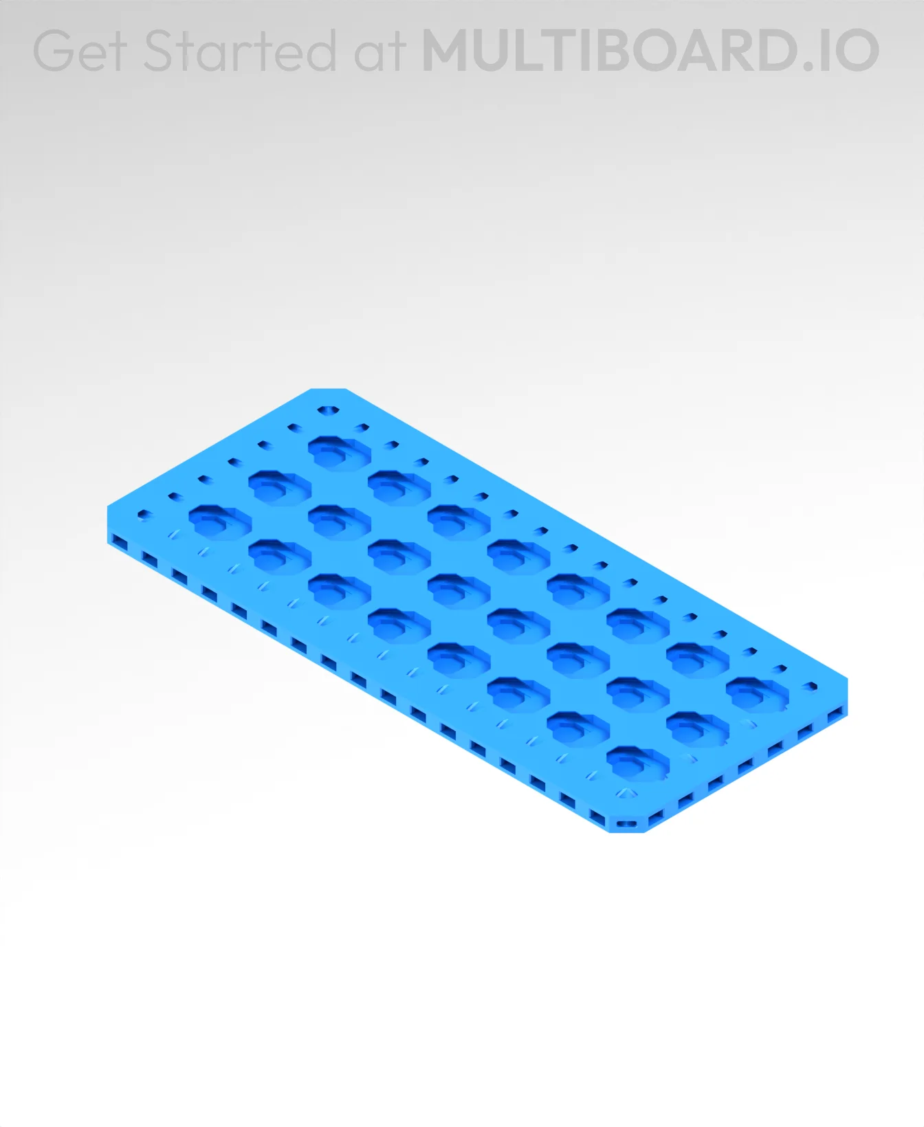 4x9 MU - Point Hole MU - MultiBoard Plate 3d model
