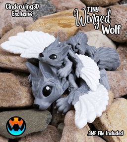 Tiny Winged Wolf 3d model