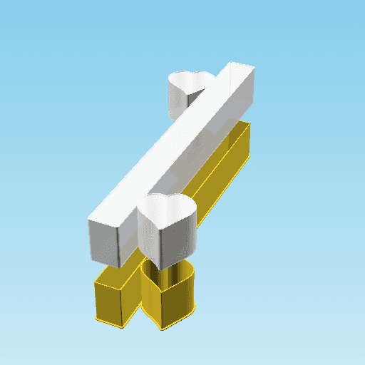Fluffy Hearts VERTICAL LINE, nestable box (v3) 3d model