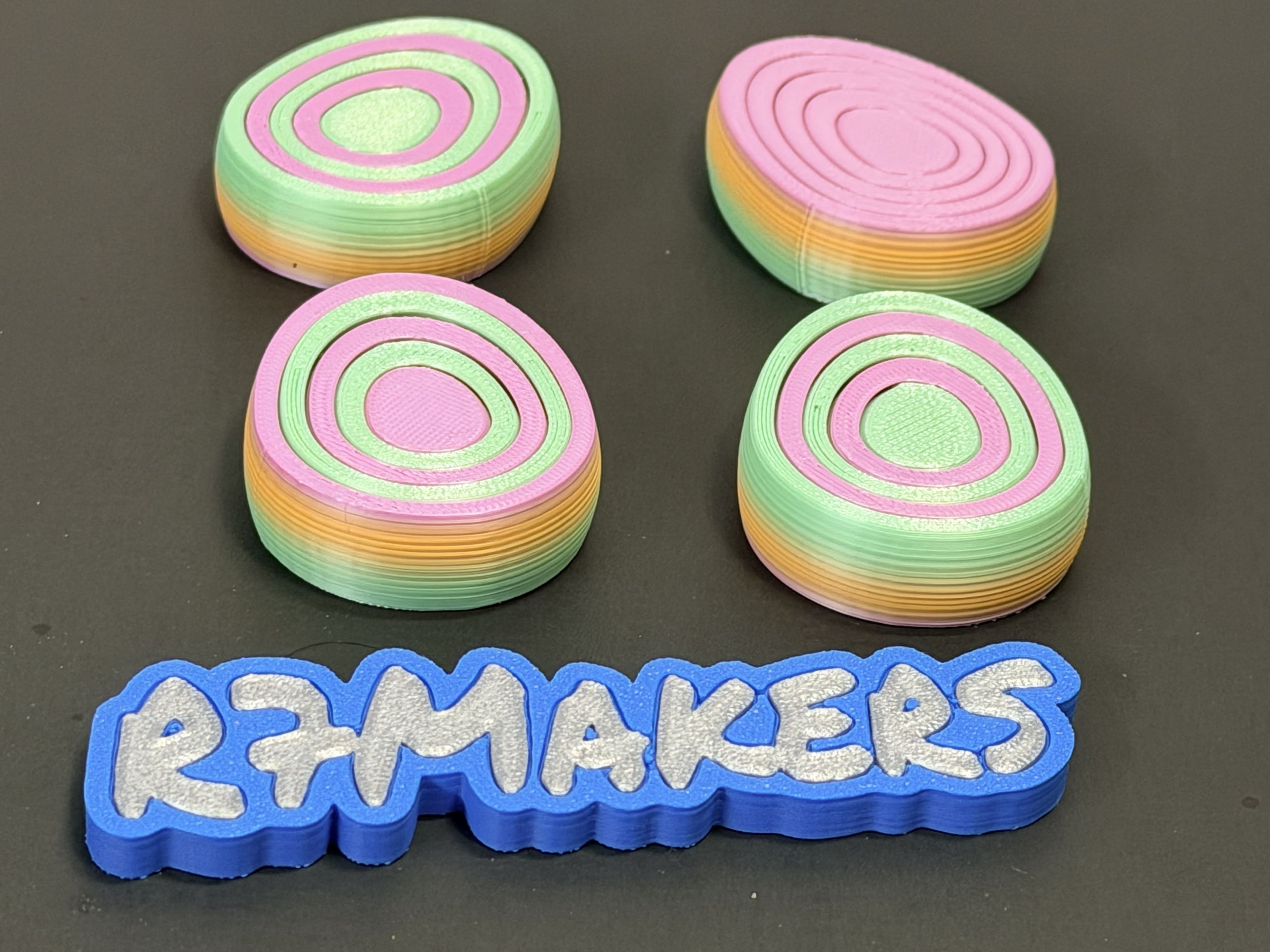 R7 Gyro Egg Fidget | Full Gyro Ring Edition | Easter Fidget Toy | R7Makers 3d model