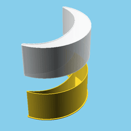 Moon phase 1, nestable box (v1) 3d model