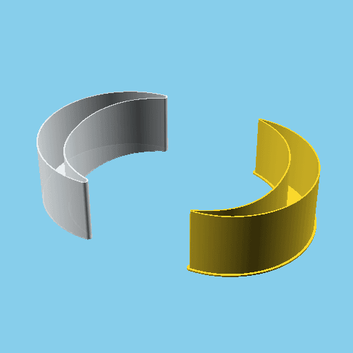 Moon phase 1, nestable box (v1) 3d model