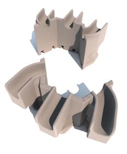 Modular Hextraction Single On Ramp 3d model