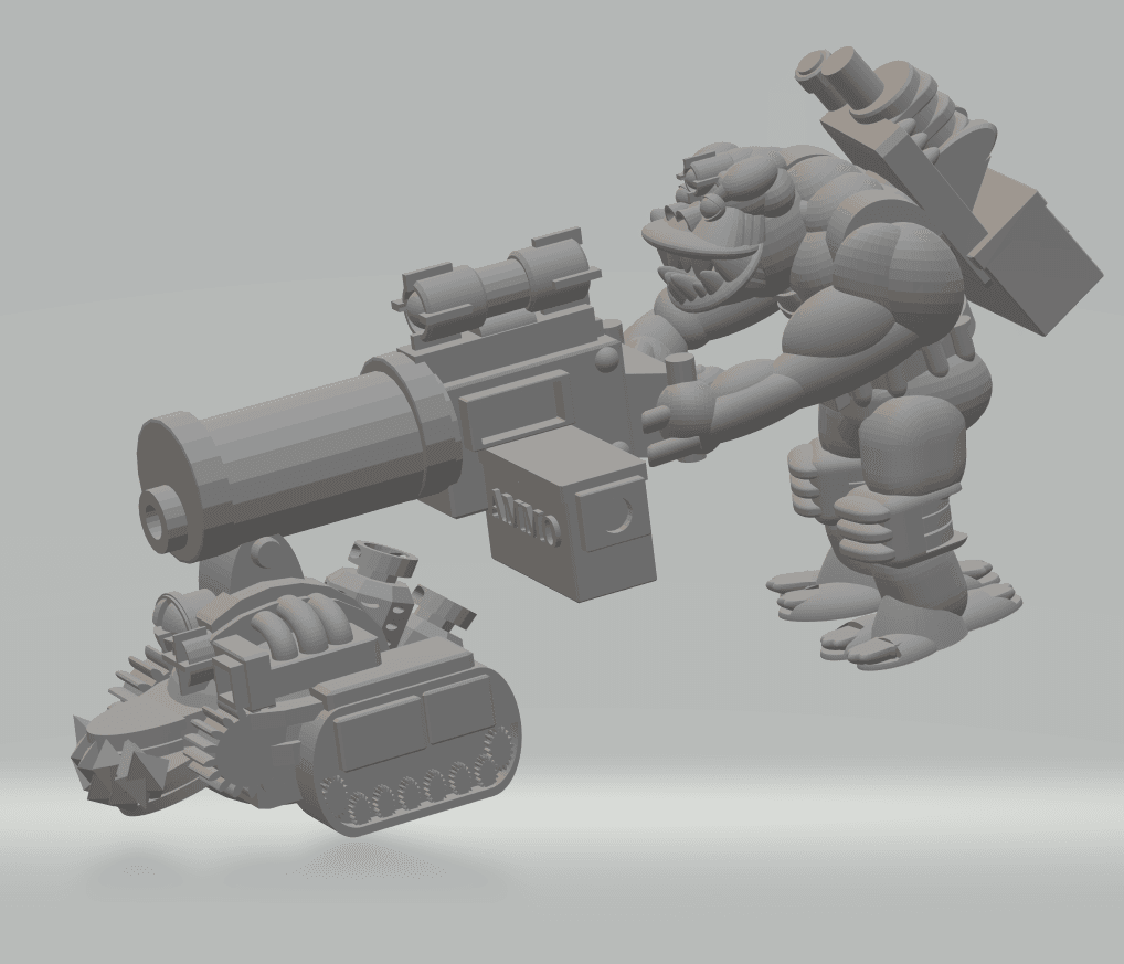 FHW: Zorblin Heavy cannon with Mek Gerb 3d model