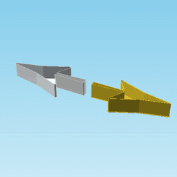 DRAFTING POINT RIGHTWARDS ARROW, nestable box (v1) 3d model