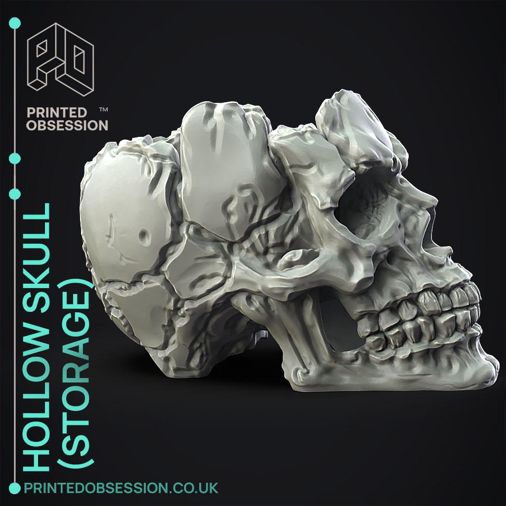 Hollow Skull - Pencil Holder - Decor 3d model