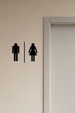 WC, Toilet Sign, Restroom 3d model