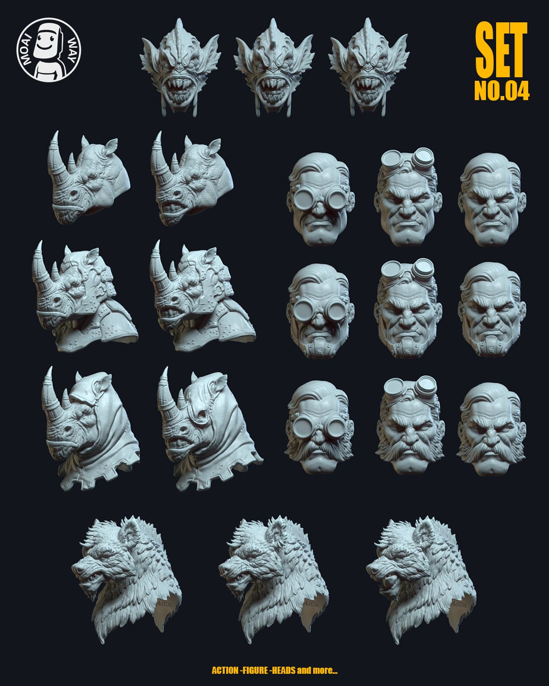 Head Pack SET.04 3d model
