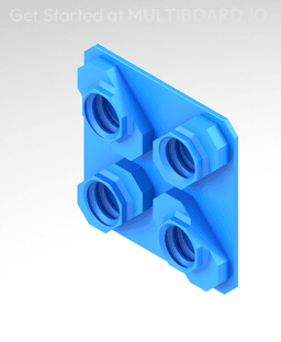6.25 mm - Quad Bolt-Lock - VHB Tape Mount 3d model