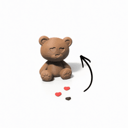 LOVE TEDDY (TWO VERSIONS) - NO AMS / CUTE KEYCHAIN BUDDIES / TOY / KIDS / KEYCHAIN / TEDDY BEAR 3d model